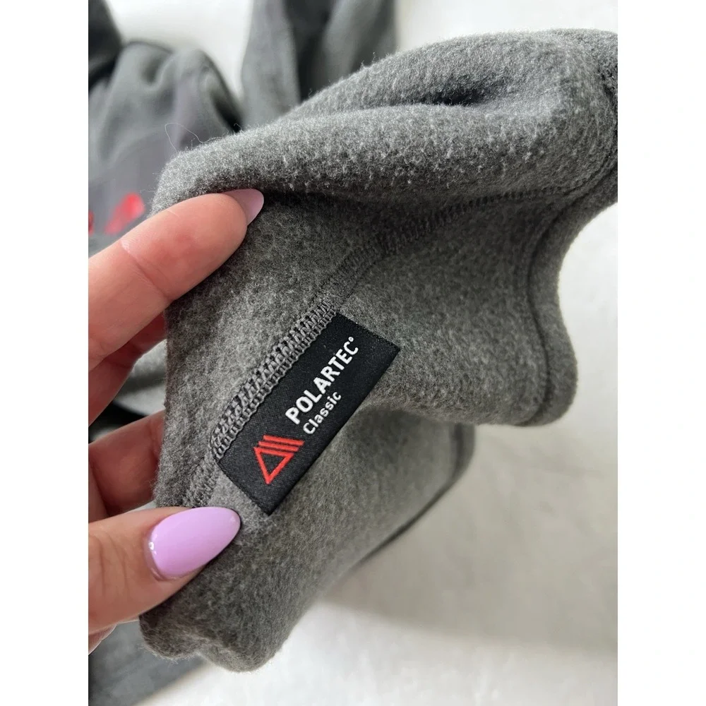 The North Face Polartec Dome Logo Fleece 1/4 Zip Base Layer Pullover Jacket Sz M